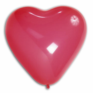 Hjerte 12" latex ballon Rød